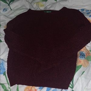 Maroon Plain Sweater